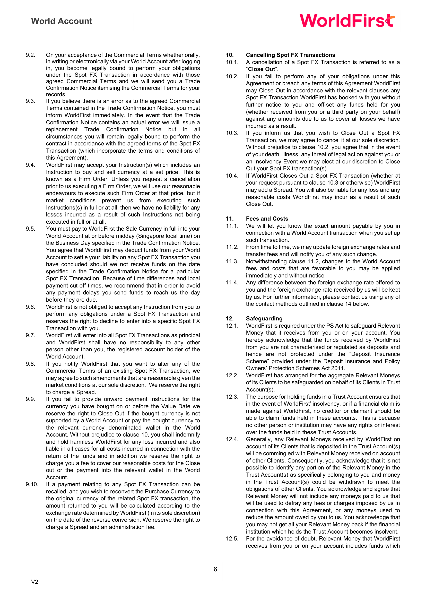 Terms and Conditions page 6